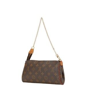 Louis Vuitton Bag Leather Monogram Chain Shoulder Handbag Brown Eva